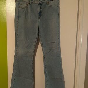 Levi's Blue Flare Wide Leg Jeans Contemporary Design